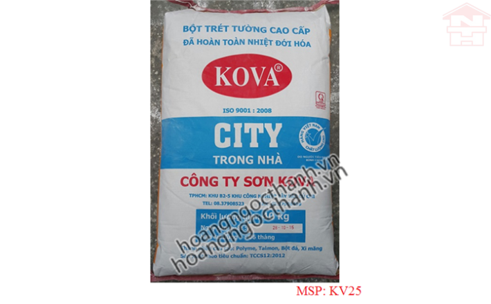 BỘT TRÉT SƠN KOVA -BỘT TRÉT TƯỜNG NỘI THẤT CAO CẤP CITY