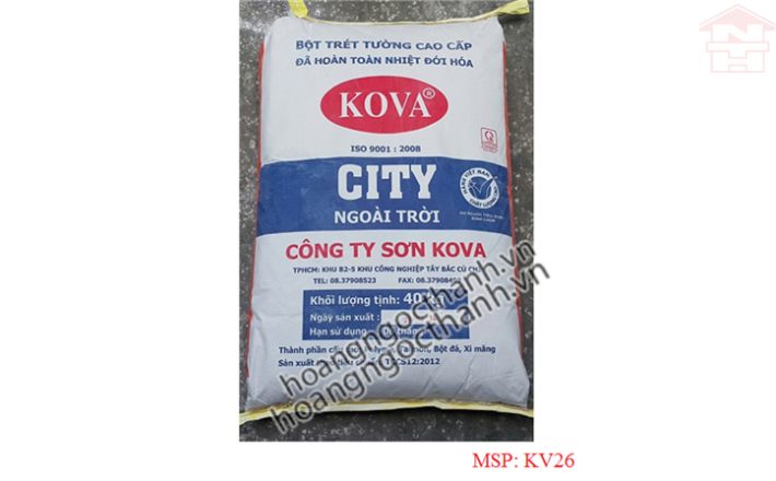 BỘT TRÉT SƠN KOVA - BỘT TRÉT TƯỜNG NGOẠI THẤT CAO CẤP CITY
